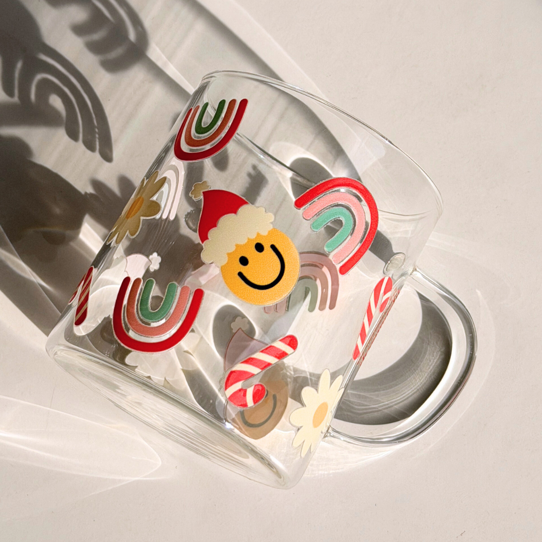 Jolly Christmas Glass Mug