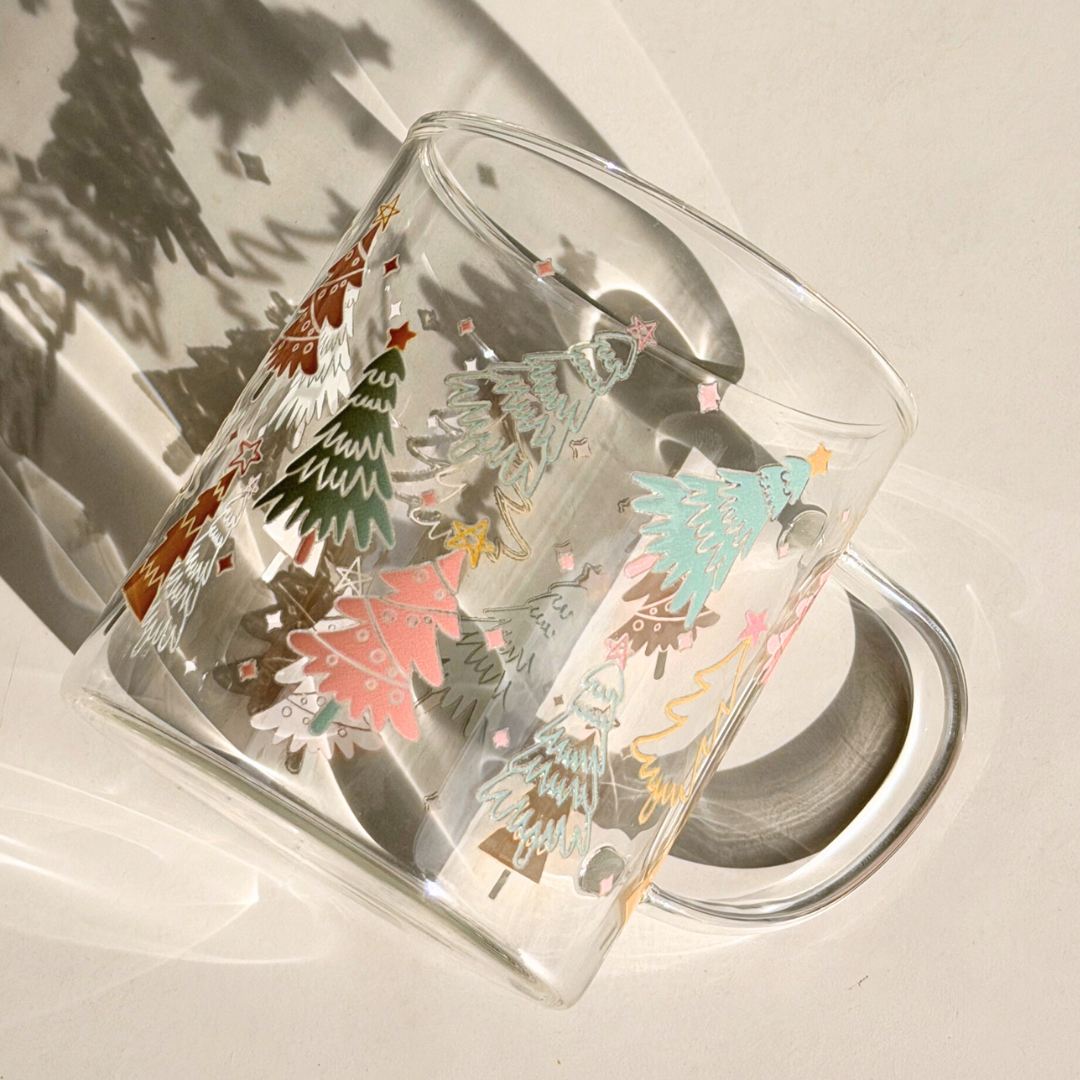 Festive Forest Glass Mug