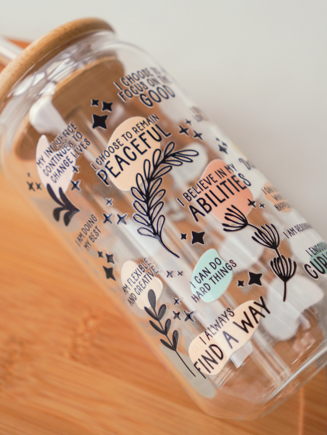 Teacher's Daily Affirmation Glass Cup