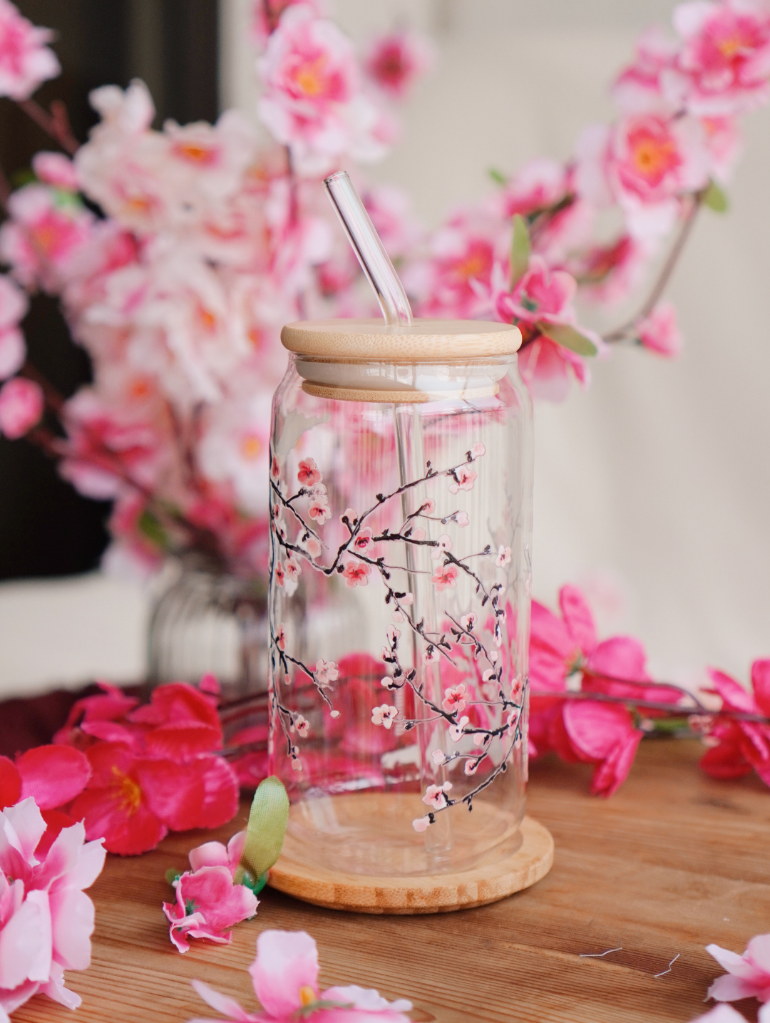 Cherry Blossom Glass Cup