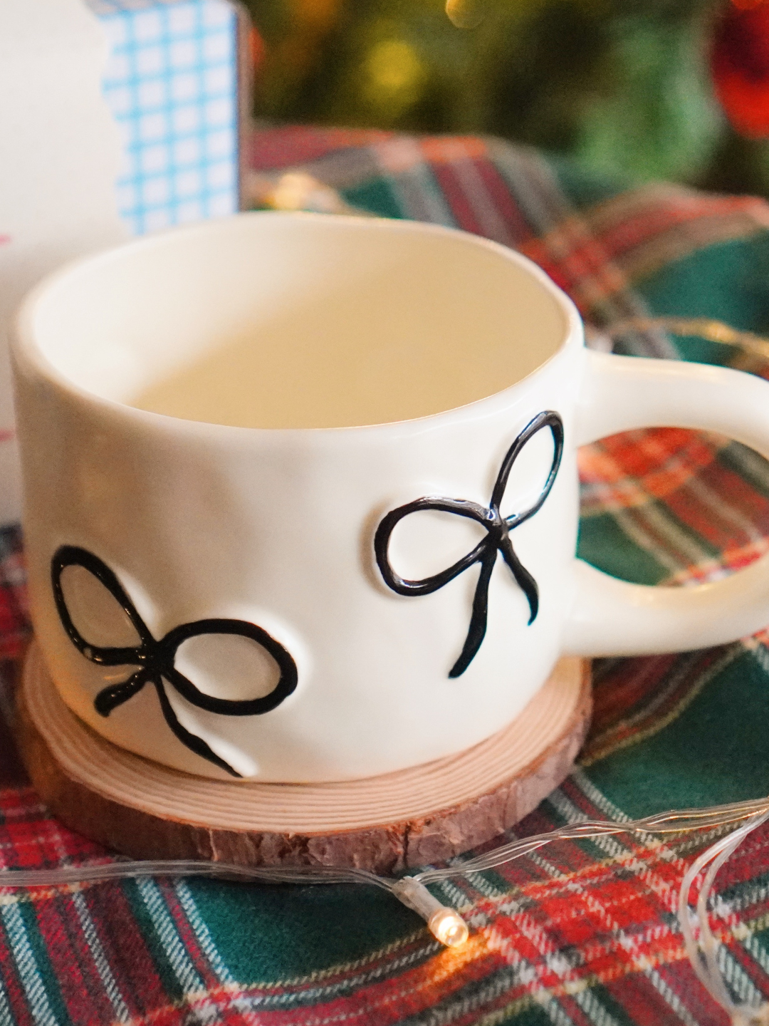 Black Coquette Ribbon Mug