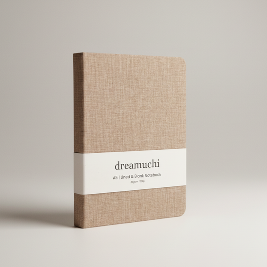 Brown Linen Cover Compact A5 Journal