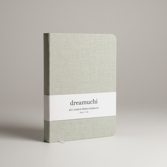 Green Linen Cover Compact A5 Journal