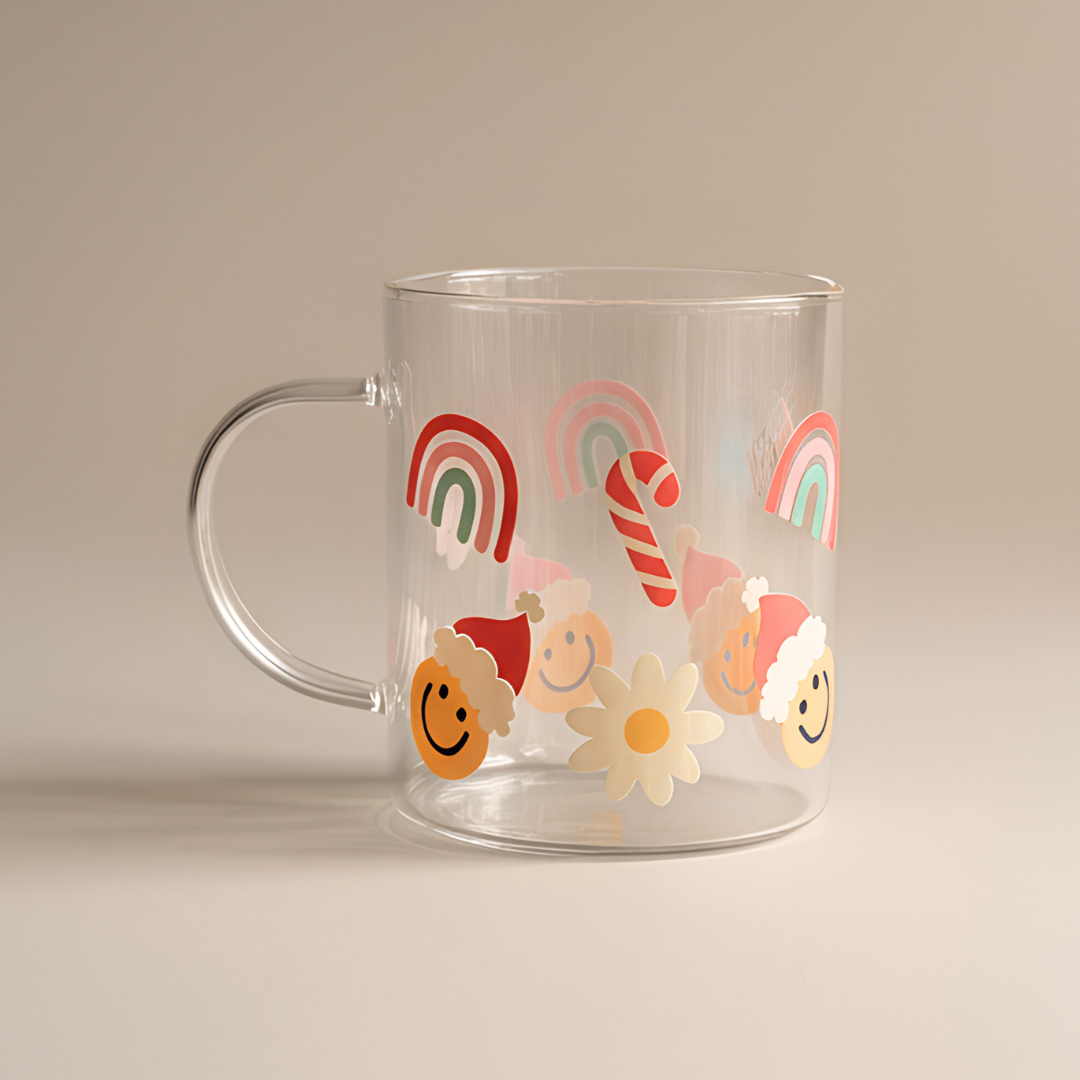 Jolly Christmas Glass Mug