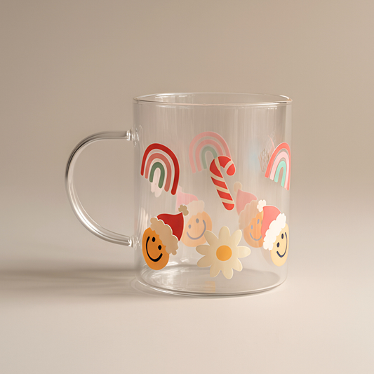 Jolly Christmas Glass Mug