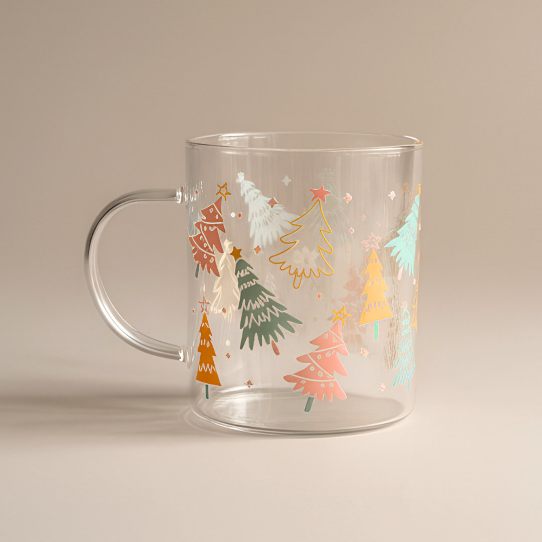 Festive Forest Glass Mug