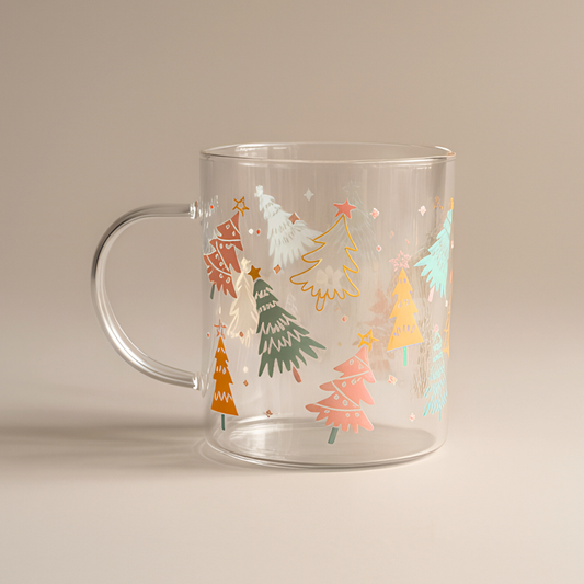Festive Forest Glass Mug