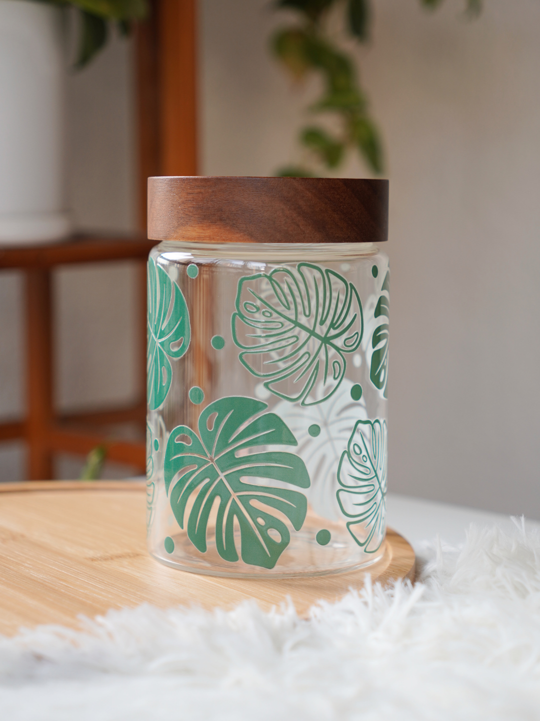 Monstera Food Storage Jar