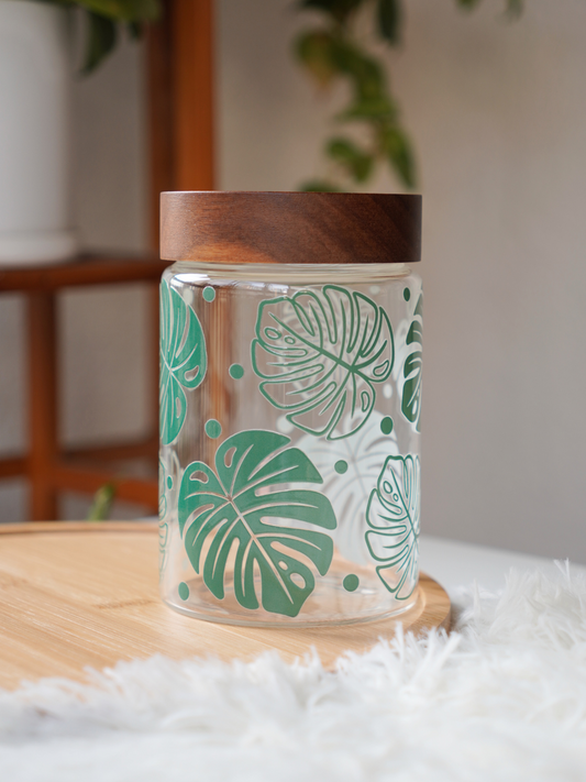 Monstera Food Storage Jar