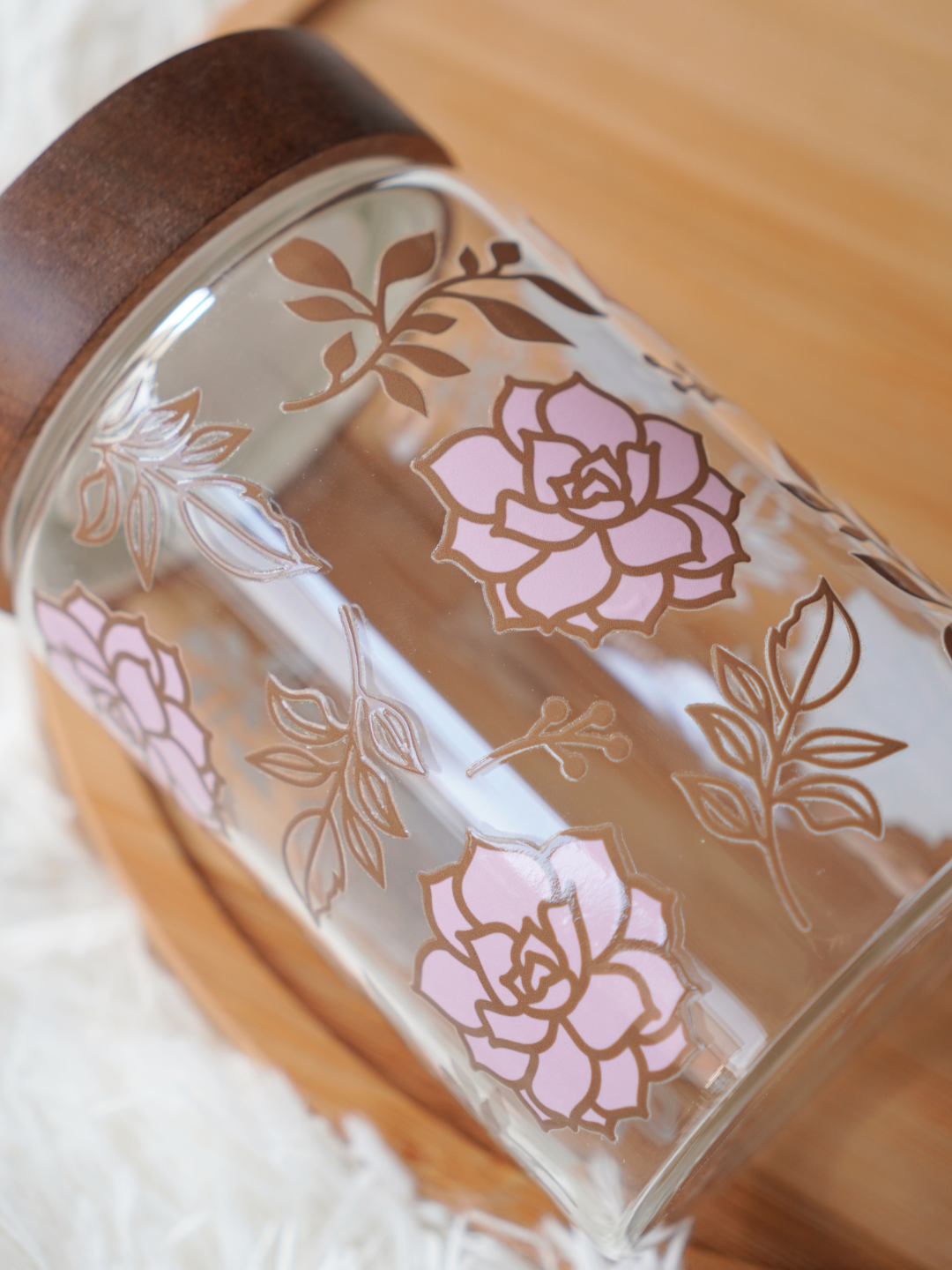 Rosy Blossom Food Storage Jar