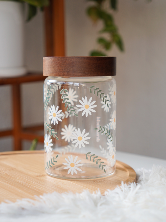 Daisies & Leaves Food Storage Jar