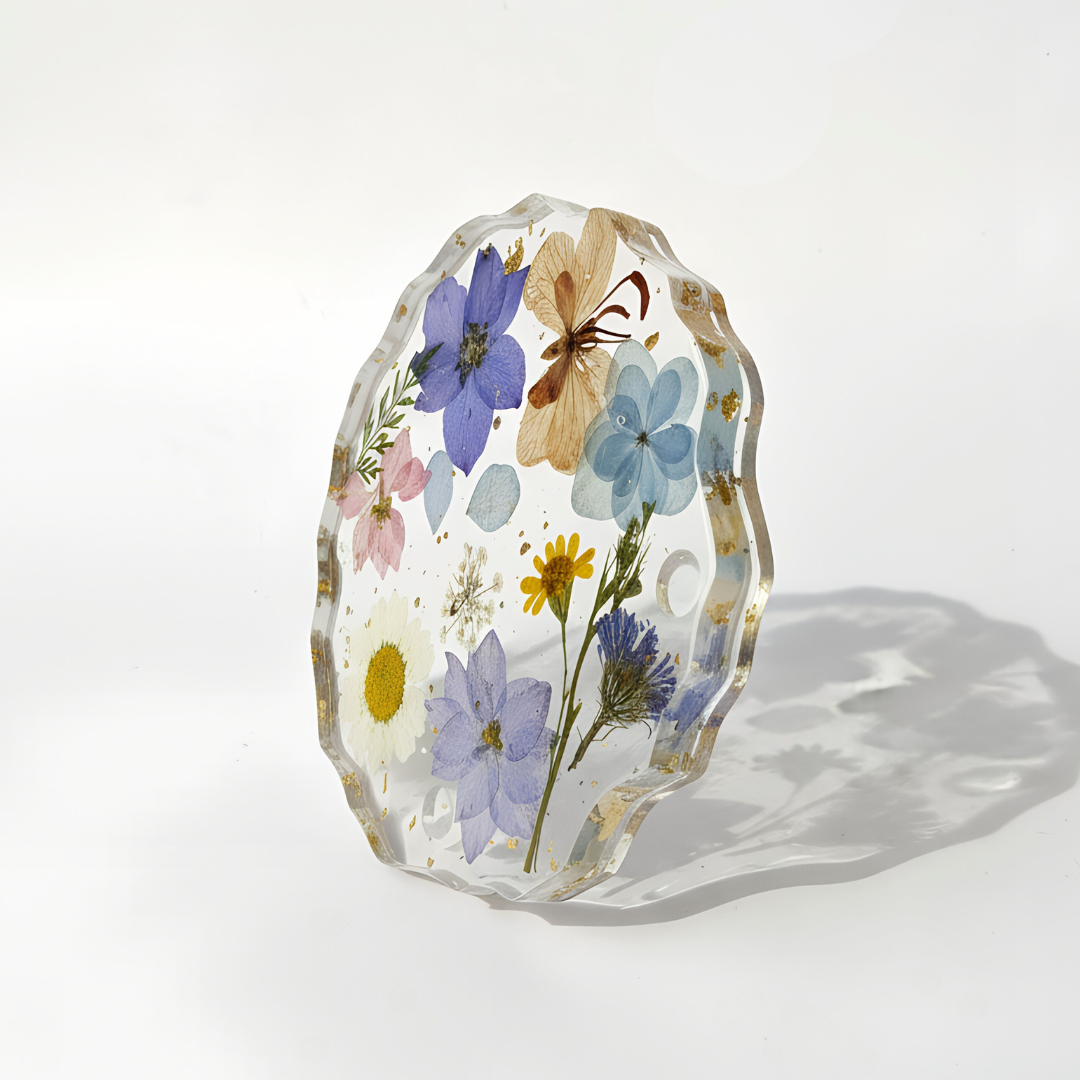 Pastel Bloom Handmade Resin Coaster