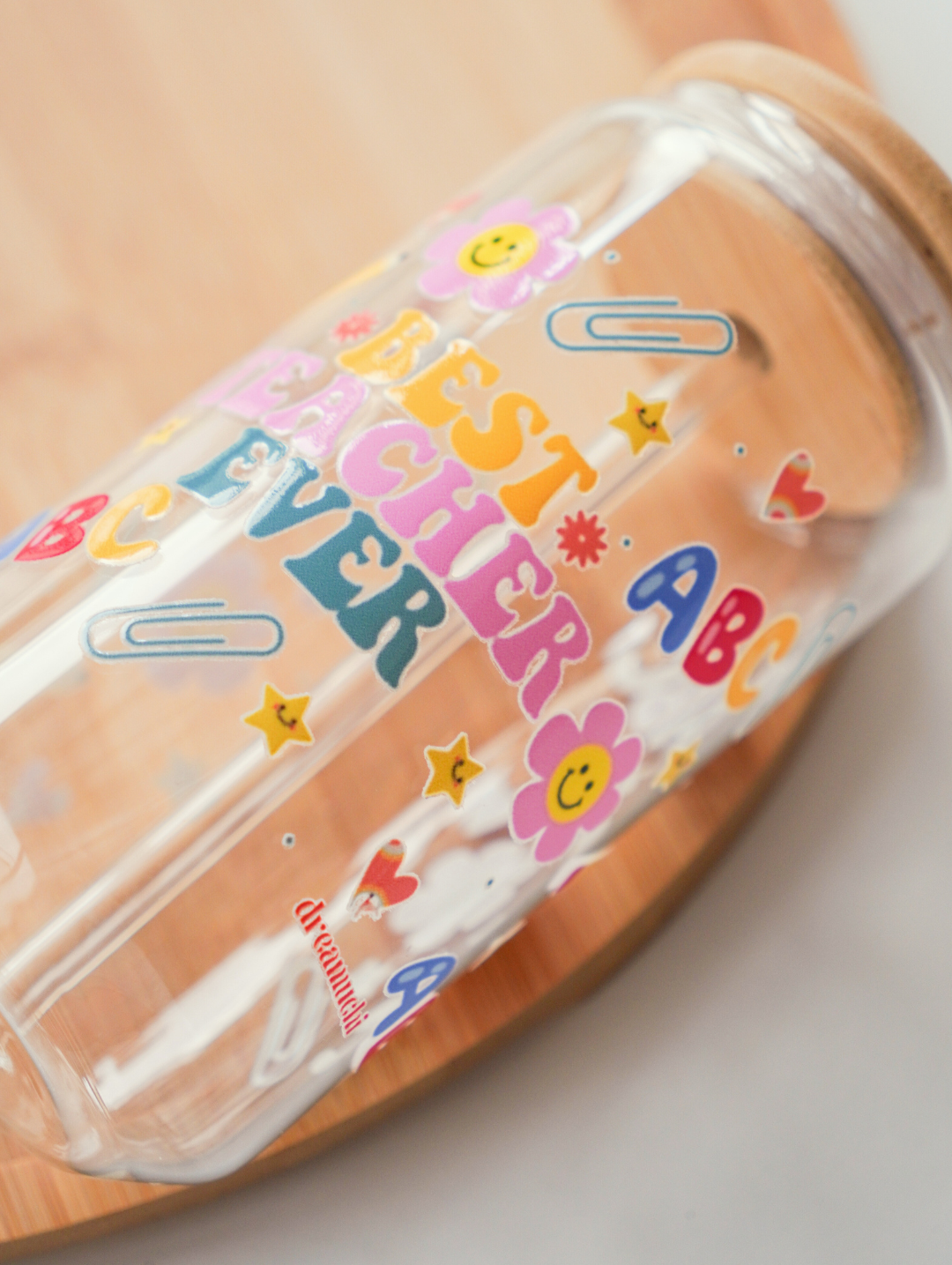 Whimsical Teacher's Day Glass Cup
