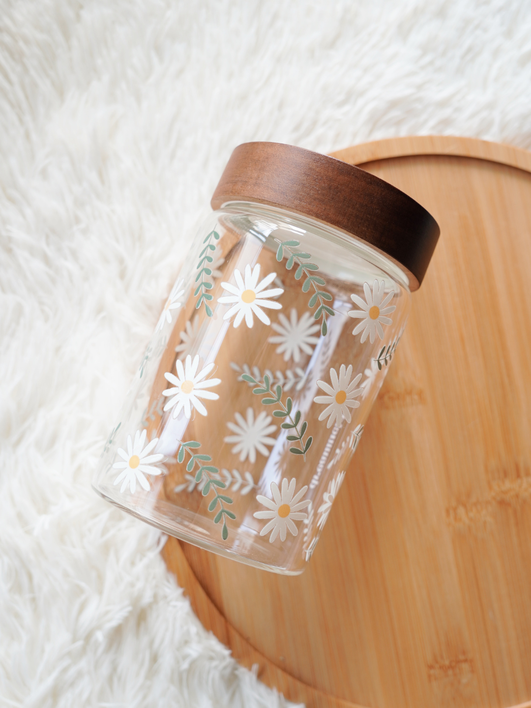 Daisies & Leaves Food Storage Jar