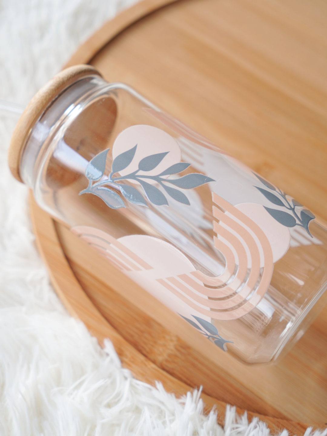 Serenity Strokes Glass Cup