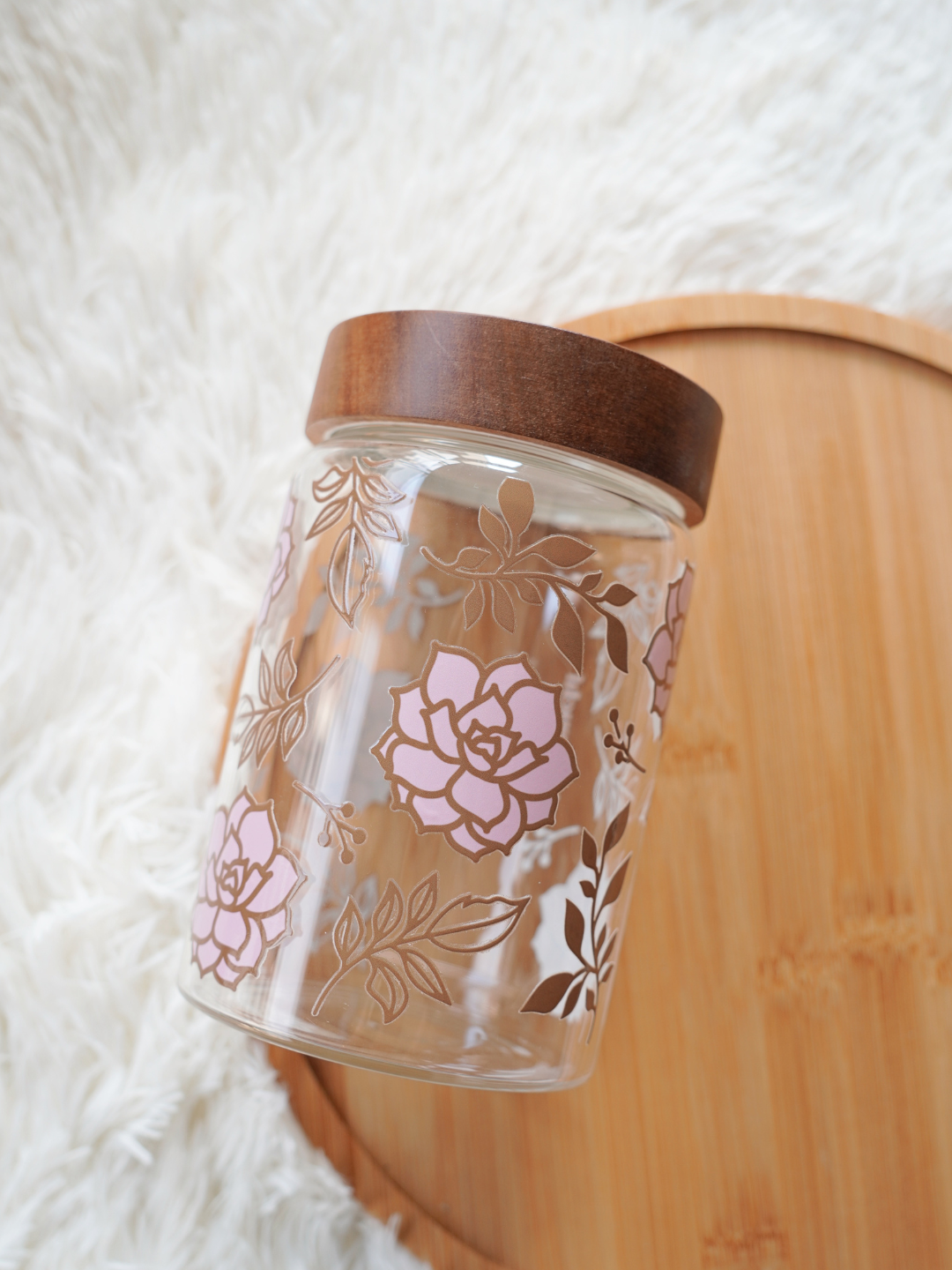 Rosy Blossom Food Storage Jar