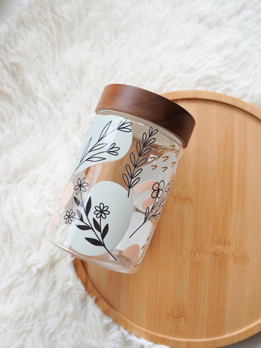 Abstract Garden Food Storage Jar