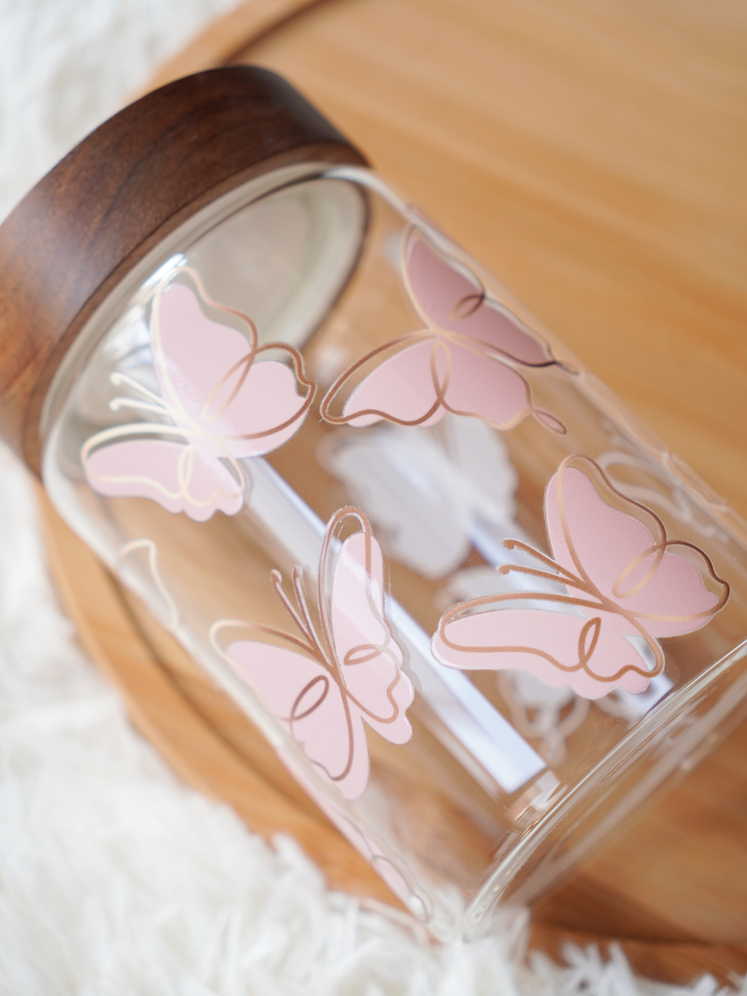 Pink Flutter Food Storage Jar