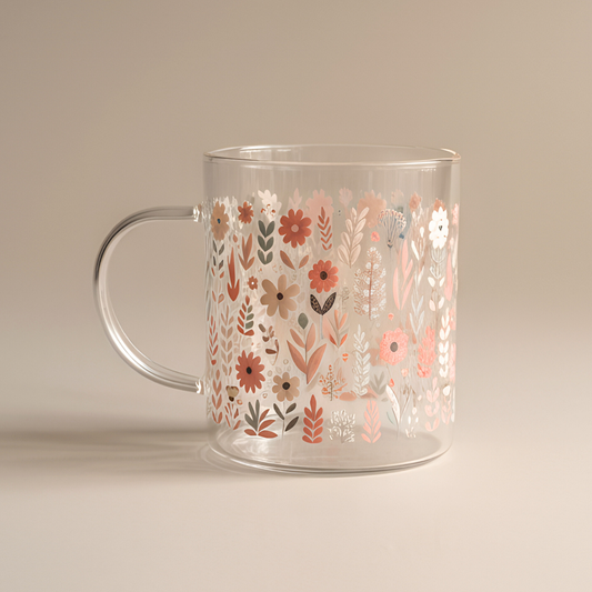 Petal Poetry Glass Mup