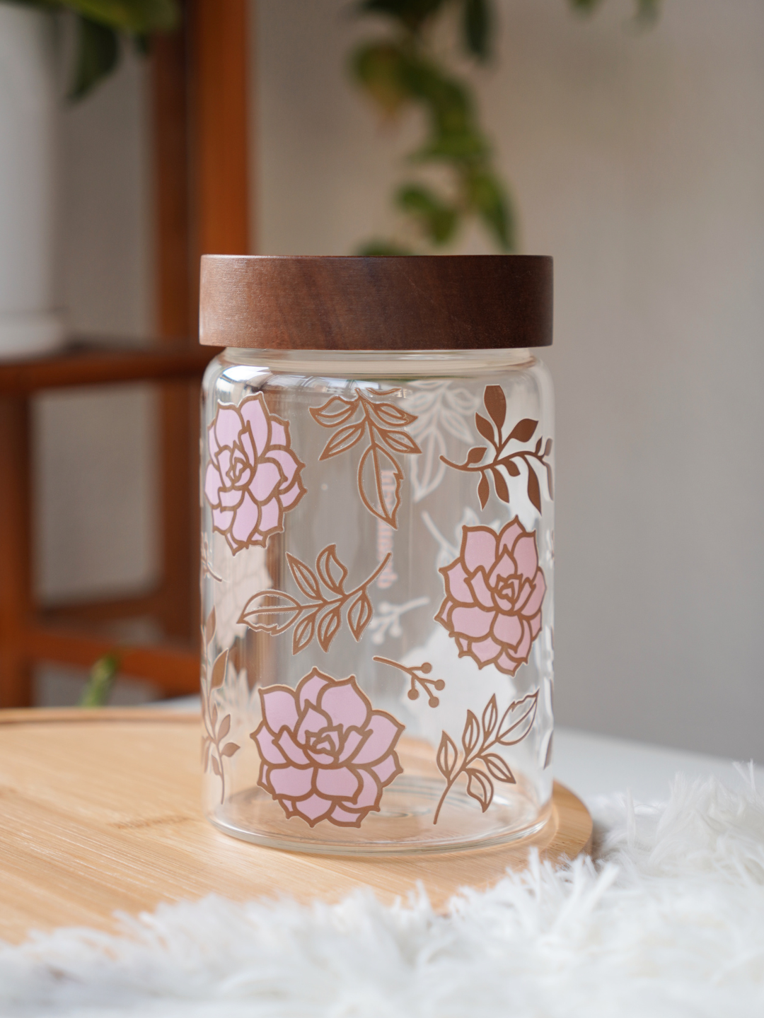 Rosy Blossom Food Storage Jar