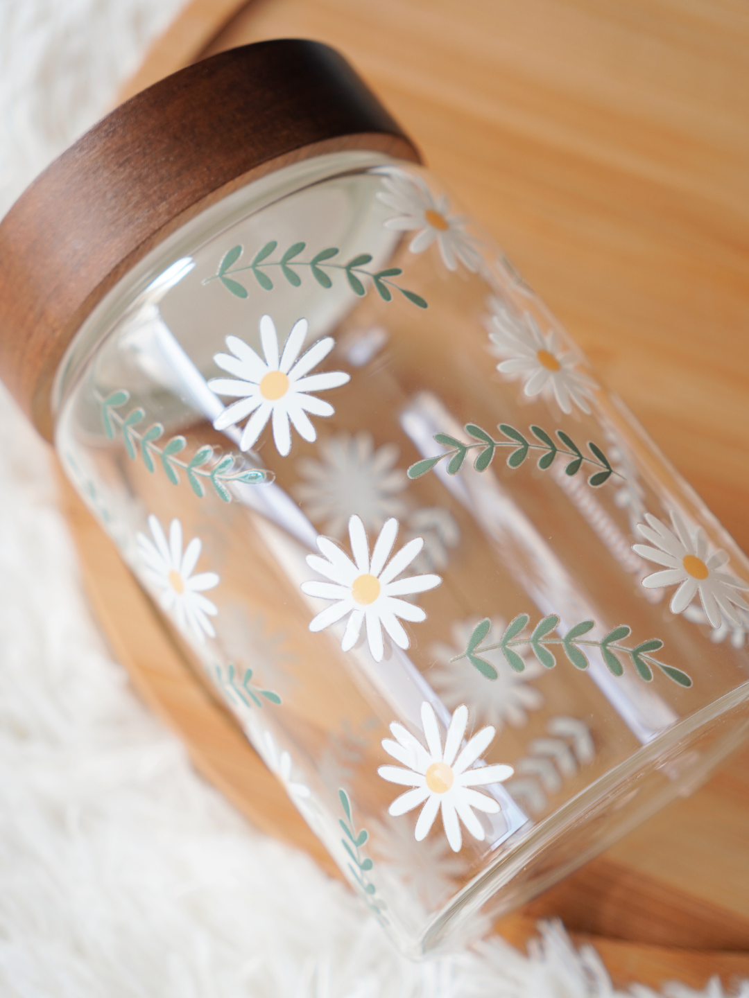 Daisies & Leaves Food Storage Jar