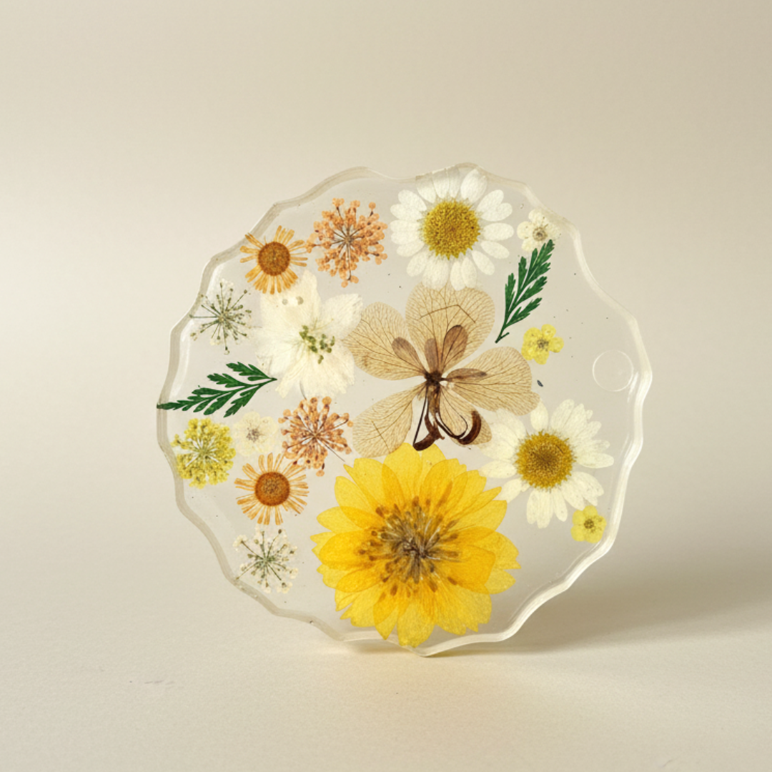 Golden Meadow Handmade Resin Coaster