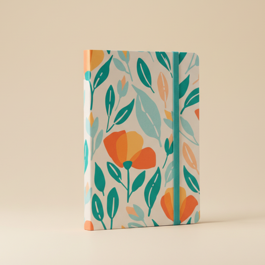 Teal-Leaf-Fic A5 Bullet Journal