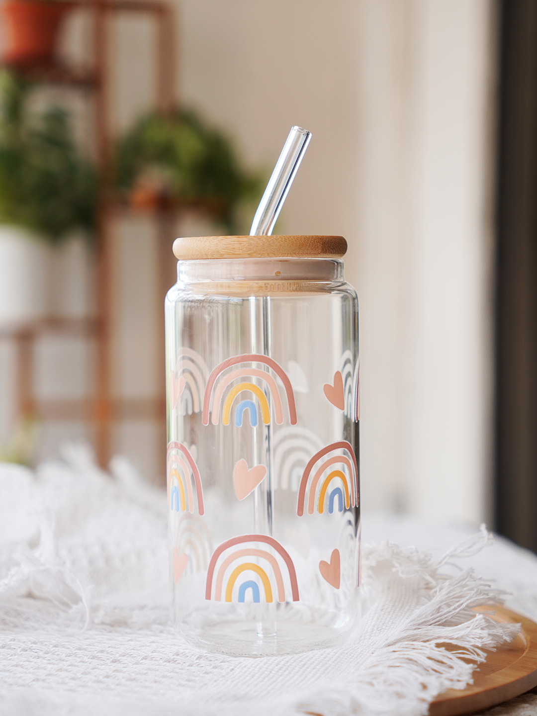 Pastel Rainbow Glass Cup