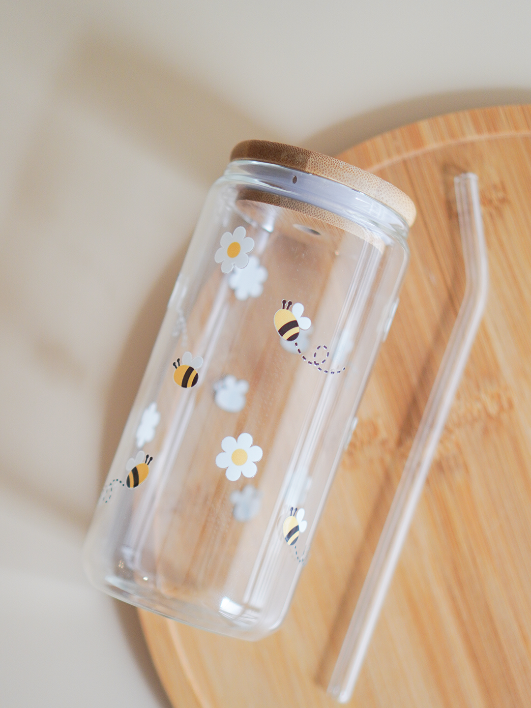 Busy Bee Glass Cup