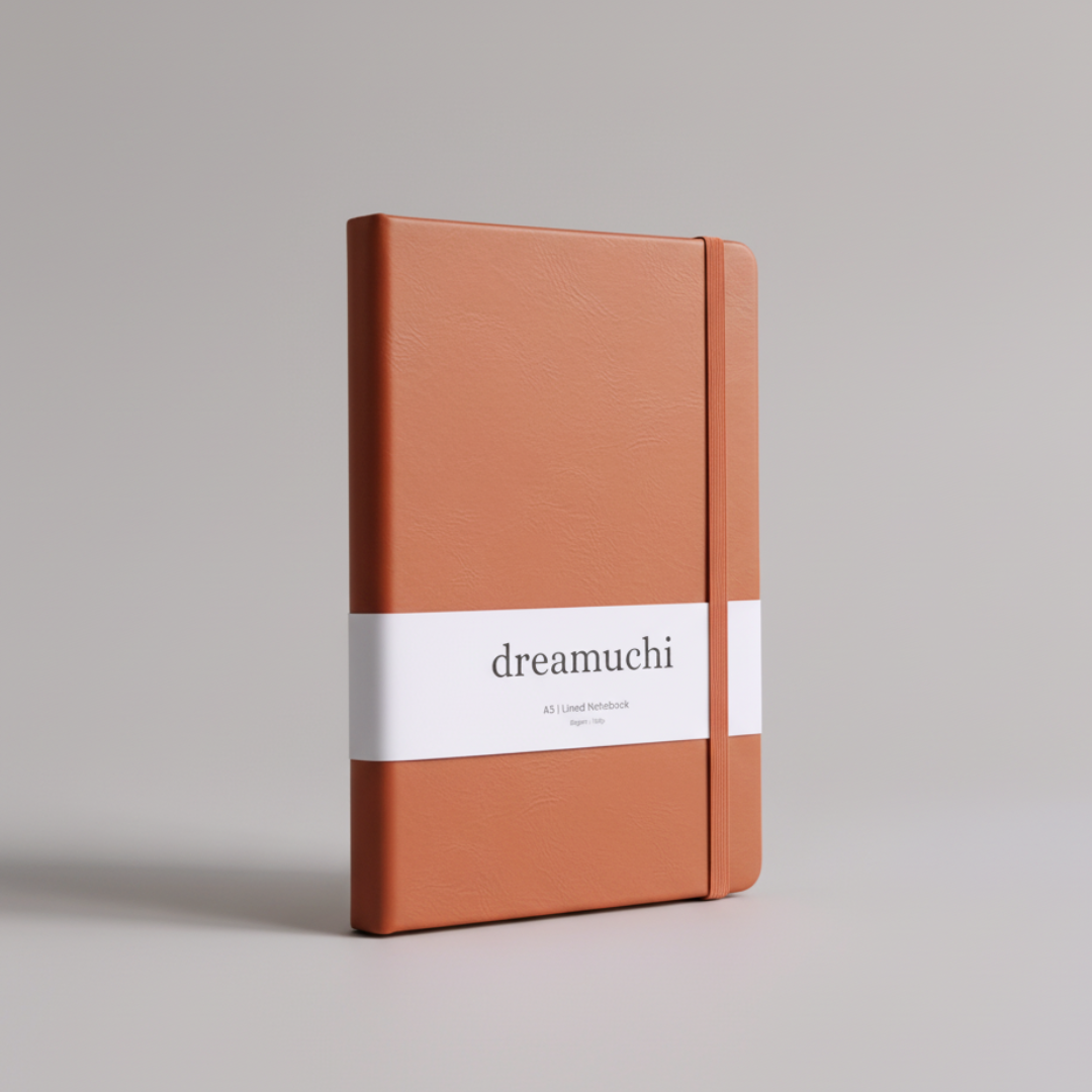 Terracotta Brown Lined Notebook