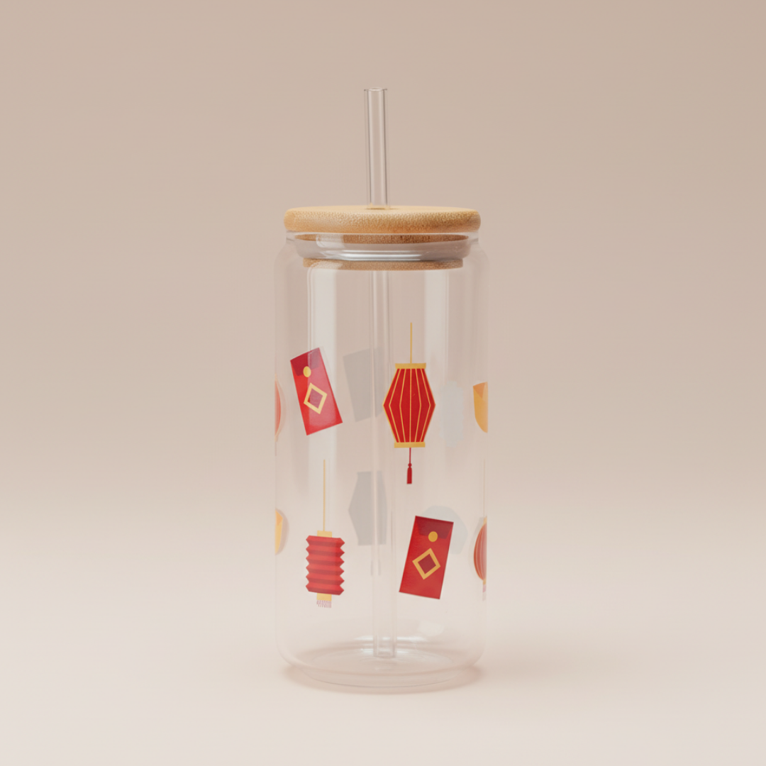 Auspicious Aura Glass Cup