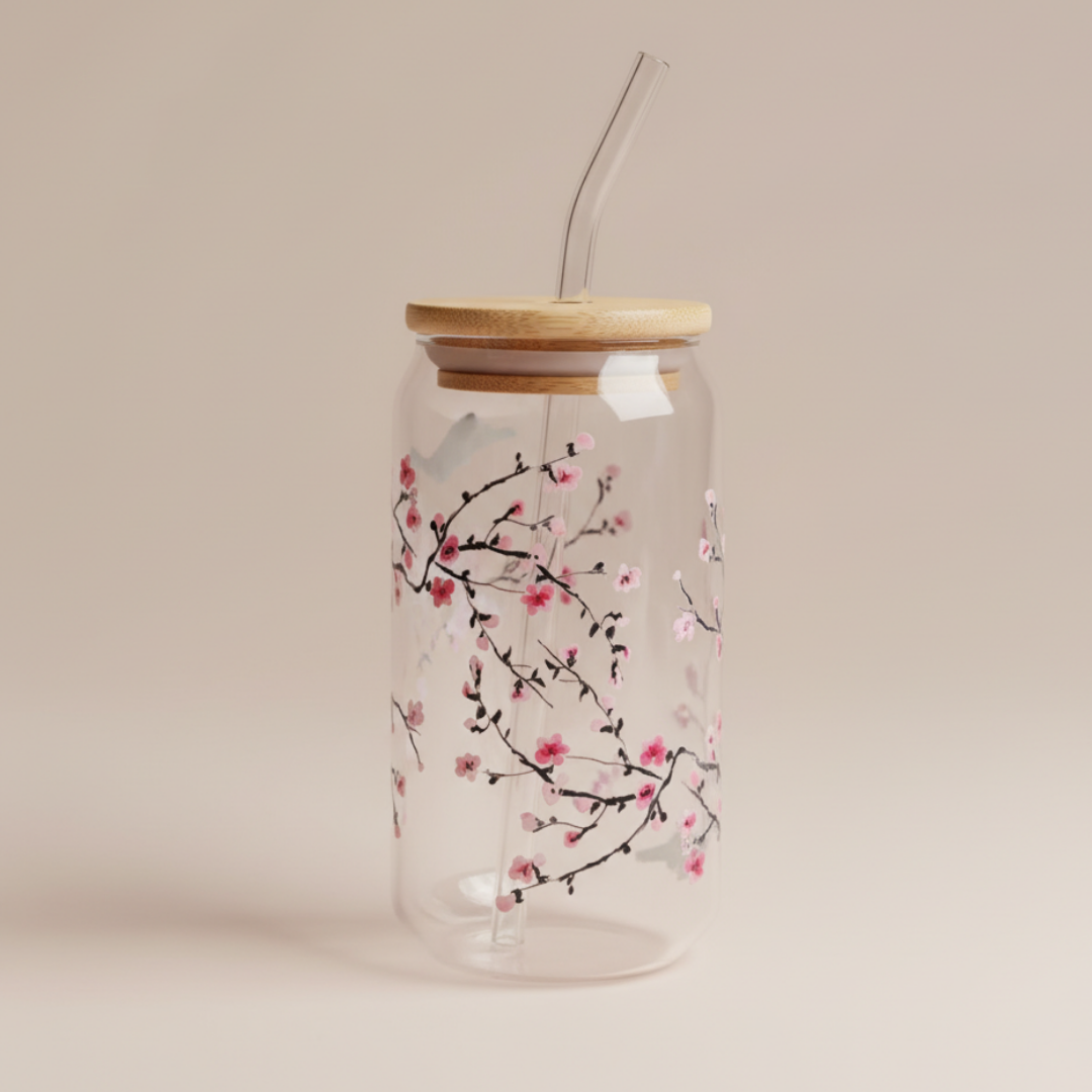 Cherry Blossom Glass Cup